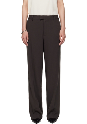 Meta Campania Collective Brown Gilles Straight Twill Trousers
