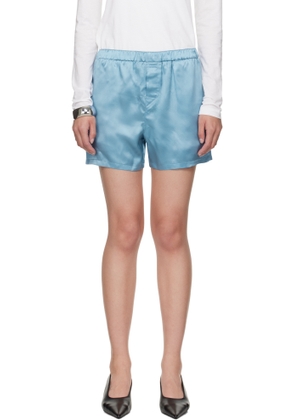 Meta Campania Collective Blue Henry Fluid Silk Shorts