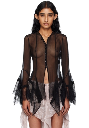 Ann Demeulemeester Black Kristabel Handkerchief Blouse