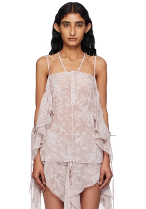 Ann Demeulemeester Pink Valeska Bias Blouse