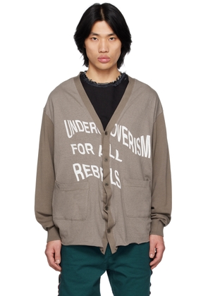 Undercoverism Gray Printed Cardigan