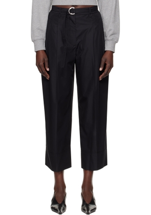 3.1 Phillip Lim Black Double Pleat Wide Cropped Trousers