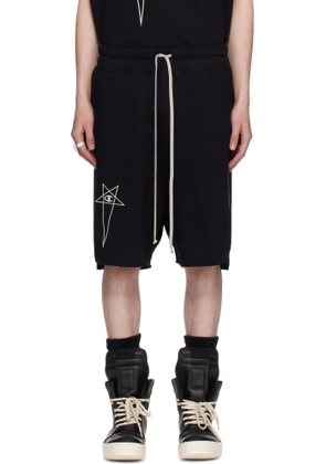 Rick Owens Black Champion Edition Beveled Pods Shorts