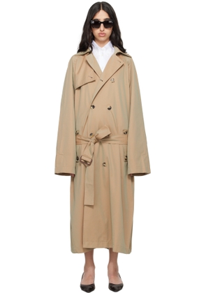 Meta Campania Collective Beige Jasper Cotton Tonic Trench Coat
