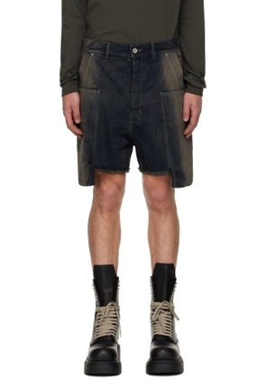 Rick Owens Gray Concordians Stefan Denim Cargo Shorts
