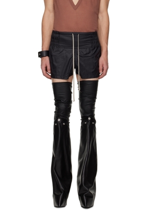 Rick Owens Black Concordians Boxing Shorts