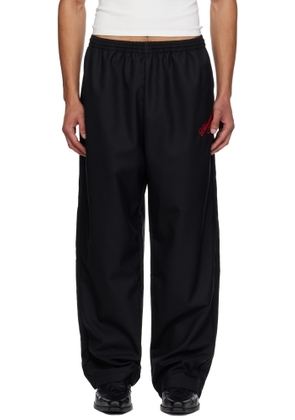 WILLY CHAVARRIA Black Ruff Rider Trousers