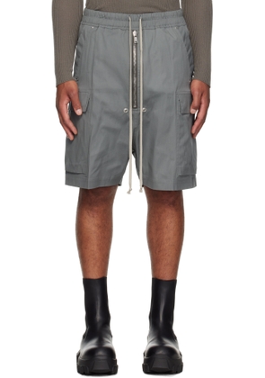 Rick Owens Gray Concordians Cargobela Cargo Shorts