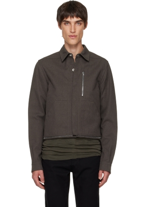 Rick Owens Brown Headon Shirt