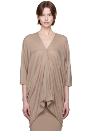 Rick Owens Taupe Hollywood Kite Blouse