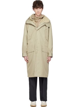 DOCUMENT Beige Water Repellent Cotton Coat
