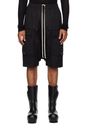 Rick Owens Black Concordians Cargo Pods Shorts