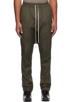 Rick Owens Khaki Concordians Drawstring Long Trousers