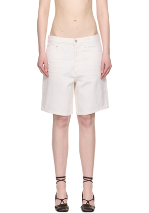 AGOLDE White Indra Denim Shorts