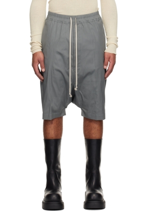 Rick Owens Gray Concordians Rick's Pods Shorts