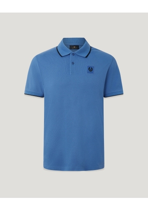 Belstaff Tipped Polo Men's Cotton Pique Marine Blue Size 2XL
