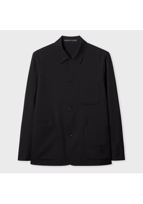 Paul Smith Black Two-Ply Hopsack Wool Work Jacket