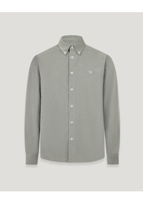 Belstaff Street Shirt Men's Cotton Corduroy Sage Green Size XL
