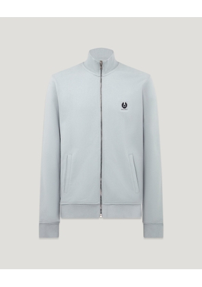 Belstaff Full Zip Sweatshirt Men's Cotton Fleece Quarry Blue Size L