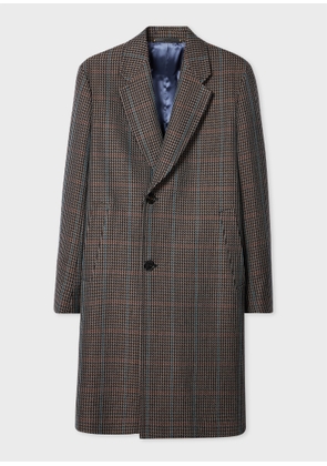Paul Smith Brown Multi-Houndstooth Wool-Blend Overcoat