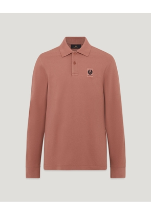 Belstaff Long Sleeved Polo Men's Cotton Pique Cedar Wood Size 3XL