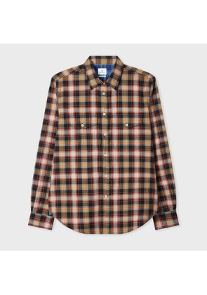PS Paul Smith Casual-Fit Black and Yellow Check Shirt