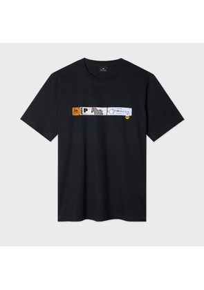 PS Paul Smith Navy 'Tickets' Print T-Shirt Blue