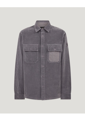 Belstaff Fallgate Shirt Men's Cotton Corduroy Tornado Grey Size S