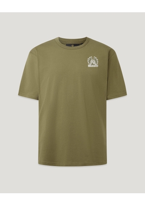 Belstaff Mountain Logo T-shirt Men's Cotton Jersey True Olive Size 2XL