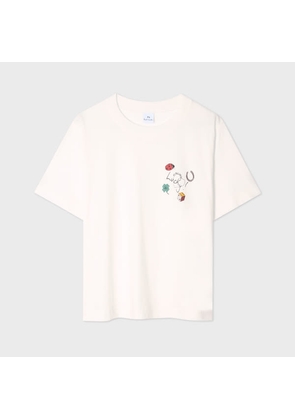 PS Paul Smith Women's White Organic Cotton 'Charms' T-Shirt