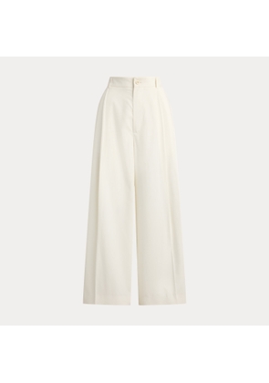Myrtle Silk Poplin Cropped Pleated Trouser