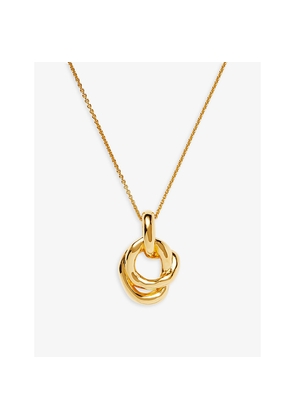 Womens Missoma Molten Twisted Double 18ct Yellow Gold-Plated Brass Pendant Necklace