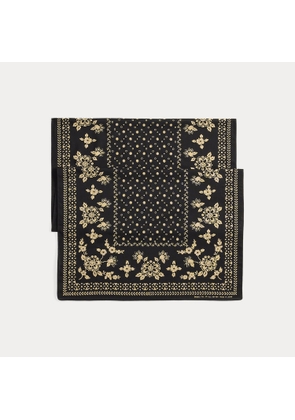 Floral-Print Cotton Scarf