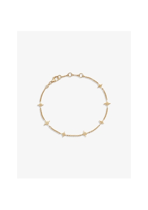 Womens Astley Clarke Celestial 18ct Yellow Gold Vermeil and White Sapphire Station Bracelet