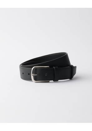 Saffiano leather belt