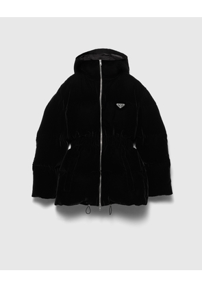 Velvet down jacket