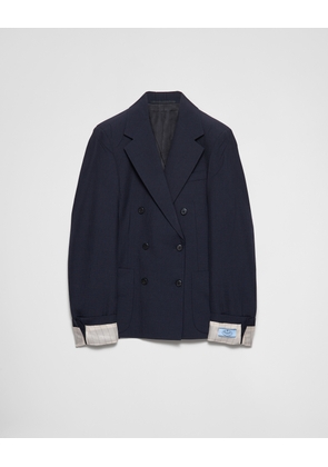 Double-breasted kid mohair jacket