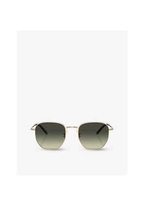 Oliver Peoples Ov1331S Kierney Hexagonal-Frame Metal Sunglasses