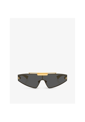 Womens Versace Ve2265 Irregular-Frame Metal Sunglasses