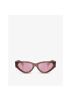 Womens Miu Miu Mu 03Zs Cat-Eye Tortoiseshell Sunglasses