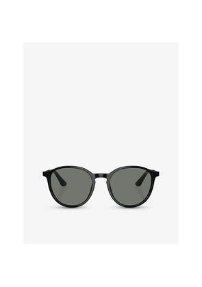 Giorgio Armani Ar8196 Round-Frame Acetate Sunglasses