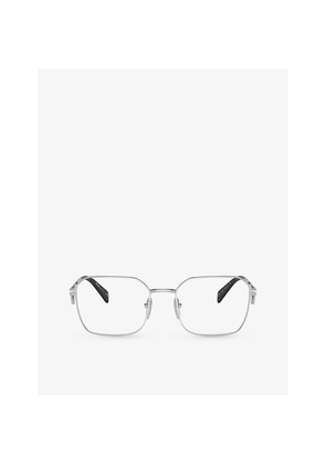 Prada Pr A51V Irregular-Frame Metal Optical Glasses