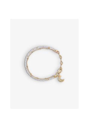 Womens Astley Clarke Fine Biography Moon 18ct Yellow Gold Vermeil and Moonstone Charm Bracelet