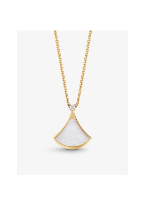 Bvlgari Divas' Dream 18ct Yellow Gold, Mother-Of-Pearl and 0.03ct Diamond Pendant Necklace
