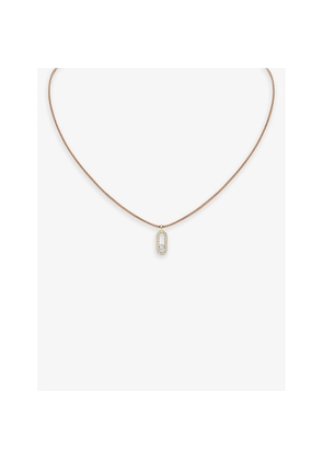 Messika Cares Pavé 18ct White-Gold and 0.09ct Diamond Cord Necklace