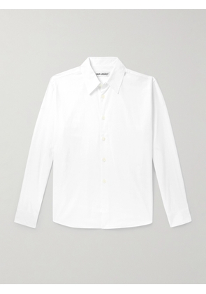 Our Legacy - Beyond Logo-Embroidered TENCEL™ Lyocell and Cotton-Blend Poplin Shirt - Men - White - IT 44