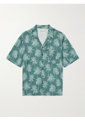 Onia - Camp-Collar Printed Voile Shirt - Men - Green - S
