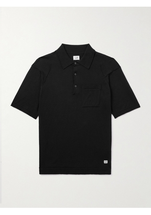 C.P. Company - Logo-Appliquéd Sea Island Cotton Polo Shirt - Men - Black - S