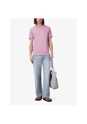 Mens Allsaints Brace Logo-Embroidered Cotton-Jersey T-Shirt