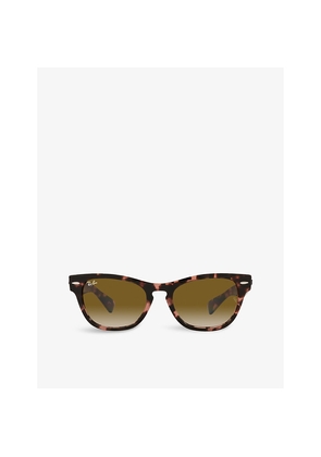 Womens Ray-Ban Rb2201 Laramie Irregular-Frame Tortoiseshell Acetate Sunglasses
